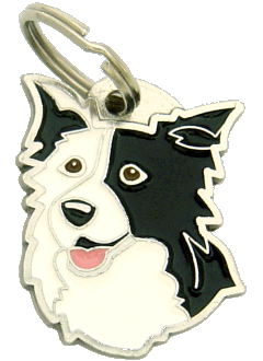 BORDER COLLIE SVART ÖRA - pet ID tag, dog ID tags, pet tags, personalized pet tags MjavHov - engraved pet tags online